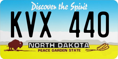 ND license plate KVX440