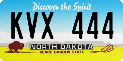 ND license plate KVX444