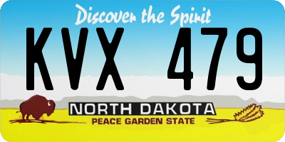ND license plate KVX479