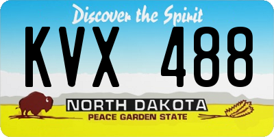 ND license plate KVX488