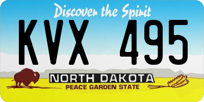 ND license plate KVX495