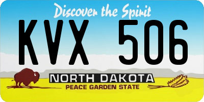 ND license plate KVX506