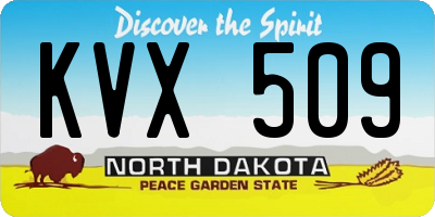 ND license plate KVX509