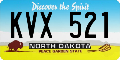 ND license plate KVX521