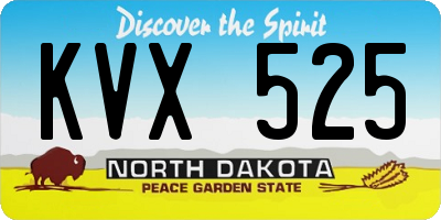 ND license plate KVX525