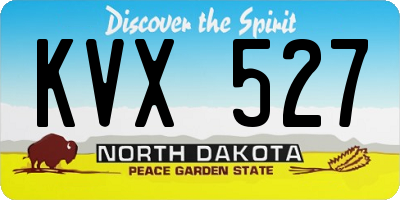 ND license plate KVX527