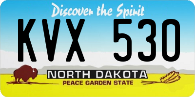 ND license plate KVX530
