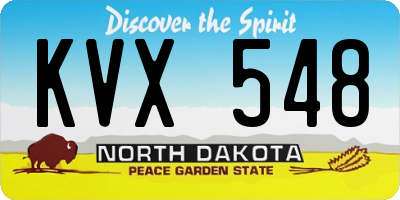 ND license plate KVX548