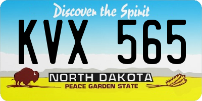 ND license plate KVX565