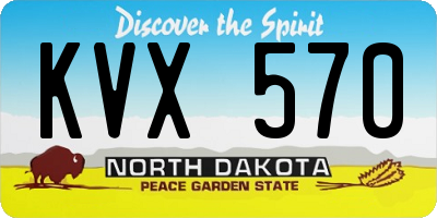 ND license plate KVX570