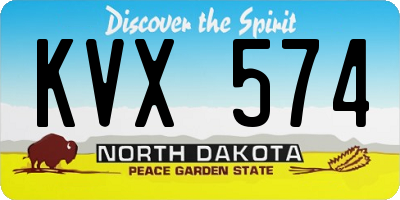 ND license plate KVX574