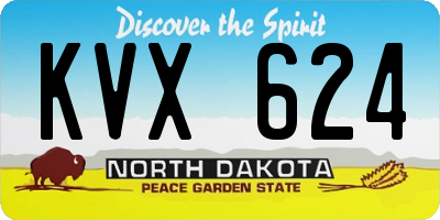 ND license plate KVX624
