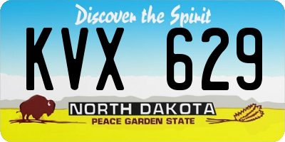 ND license plate KVX629