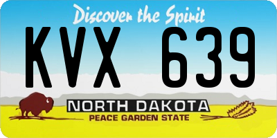 ND license plate KVX639