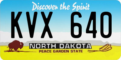 ND license plate KVX640