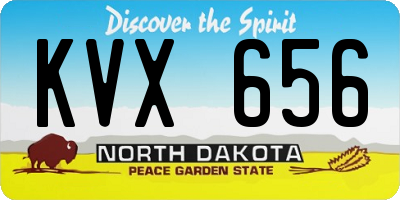 ND license plate KVX656