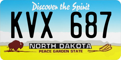 ND license plate KVX687