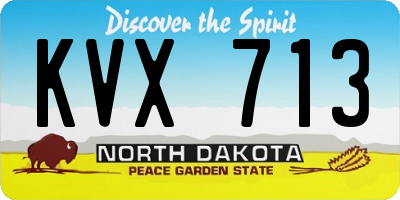 ND license plate KVX713