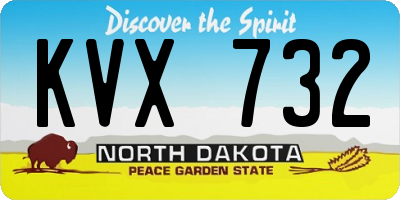 ND license plate KVX732