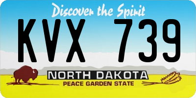 ND license plate KVX739