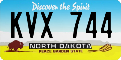 ND license plate KVX744