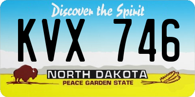 ND license plate KVX746