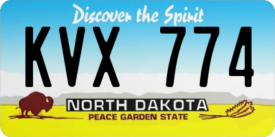 ND license plate KVX774