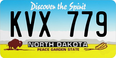 ND license plate KVX779