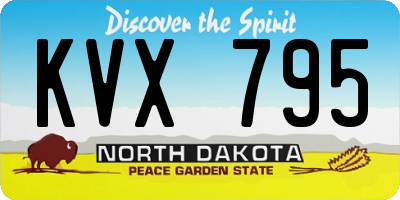 ND license plate KVX795