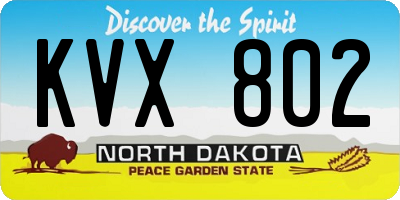ND license plate KVX802
