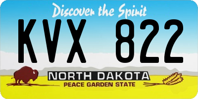 ND license plate KVX822