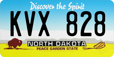 ND license plate KVX828