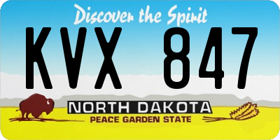 ND license plate KVX847