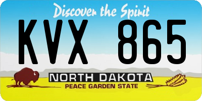 ND license plate KVX865