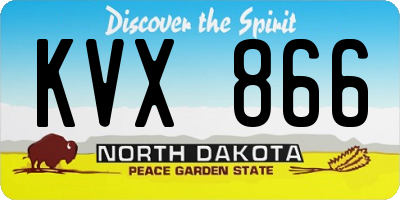 ND license plate KVX866