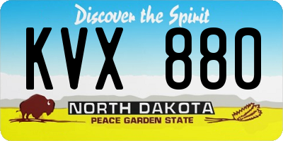 ND license plate KVX880