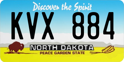 ND license plate KVX884