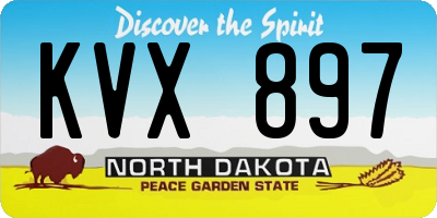 ND license plate KVX897