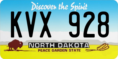 ND license plate KVX928