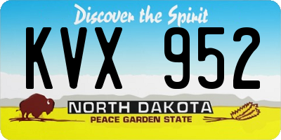 ND license plate KVX952