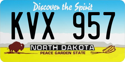 ND license plate KVX957