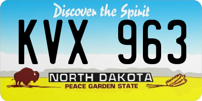 ND license plate KVX963