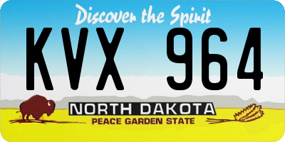 ND license plate KVX964