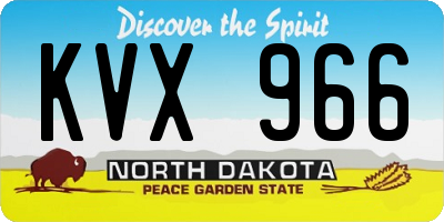 ND license plate KVX966