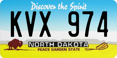 ND license plate KVX974