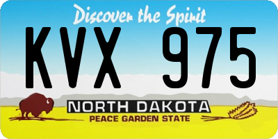 ND license plate KVX975