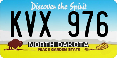 ND license plate KVX976