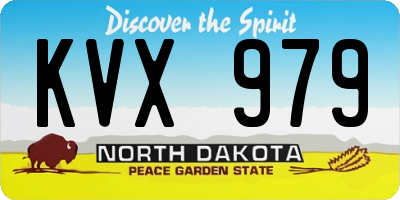 ND license plate KVX979