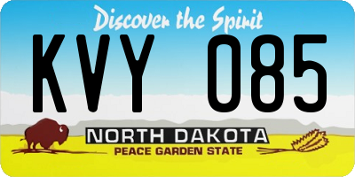 ND license plate KVY085