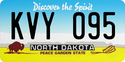 ND license plate KVY095